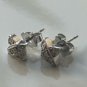 Elegant Silver X-Shaped Earrings